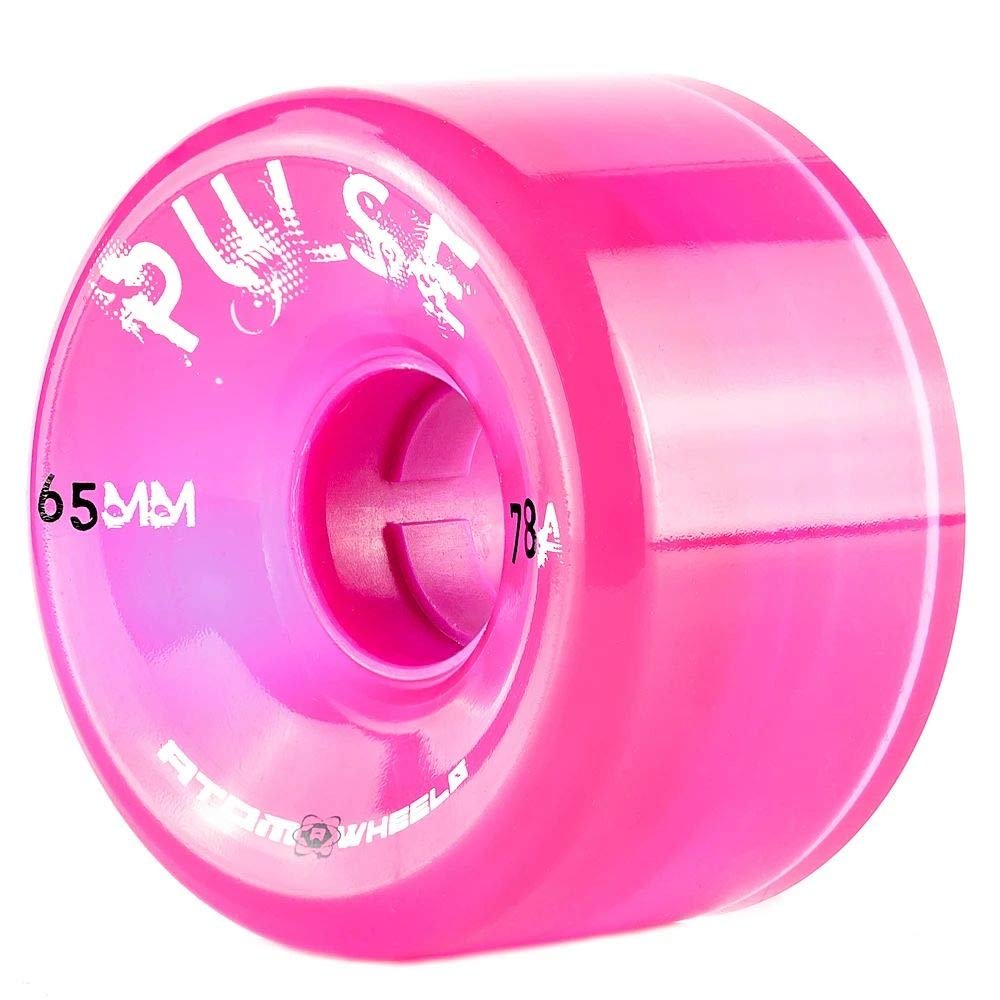 ATOM SKATES Outdoor Quad Roller Wheels 78A Atom Pulse 65x37 Pink 65x37 Pink 1 Pack 4 Wheels 4 wheels 1 pack