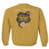 0252. Tiger Graphic Traditional Japanese Tattoo Till Death Society Men's Crewneck Sweatshirt (Gold Medium) view 2