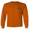 0252. Tiger Graphic Traditional Japanese Tattoo Till Death Society Men's Long Sleeve t Shirt (Orange 2X Large) view 1
