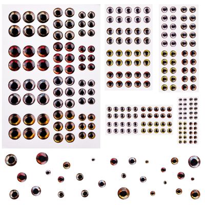 Fishing Lure Eyes 3D/4D/5D Fish Eyes Realistic Artificial Fly Tying Eyes for Making Fishing Bait Lures Crafts DIY Materials Tool