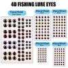 Fishing Lure Eyes 3D/4D/5D Fish Eyes Realistic Artificial Fly Tying Eyes for Making Fishing Bait Lures Crafts DIY Materials Tool view 4