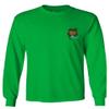 0252. Tiger Graphic Traditional Japanese Tattoo Till Death Society Men's Long Sleeve t Shirt (Irish Green Medium) view 1