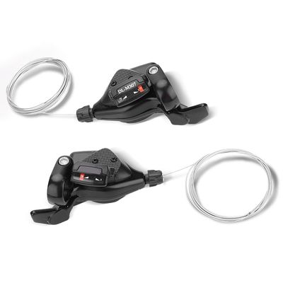 Akozon Derailleur, 1 Pair Triple 3X7/8/9 Speed Gear Shift Derailleur Left/Right Shifter Shift Levers Cycling Accessories (3x7Speed)