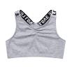 Moily Big Girls Racer Back Padded Sports Bra Gymnastics/Dance.Yoga Athletic Crop Top 2 Pack Underwear V Neck Flecking Gray 7-8 view 4