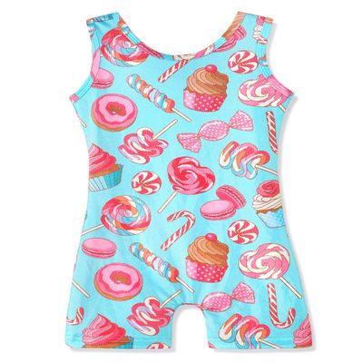 HOZIY Gymnastics Leotards for Toddler Girls 2-3t 2t 3t-4t Blue Aqua Light Green Cupcake Sweet Candy Donut Sparkles