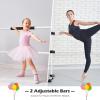 LDAILY Ballet Barre Portable for Home or Studio, Height Adjustable Ballet Bar for Stretch, Pilates, Dance or Active Workouts, Double Dance Bar for Kids and Adults (Silver) view 2