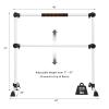 LDAILY Ballet Barre Portable for Home or Studio, Height Adjustable Ballet Bar for Stretch, Pilates, Dance or Active Workouts, Double Dance Bar for Kids and Adults (Silver) view 3