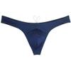 JAXFSTK Men's Swim Briefs Sexy Bikini Swimsuit Thong Drawstring Swimwear Solid Shiny Swimming Navy Blue L view 1