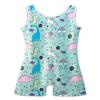 HOZIY Baby Leotards for Toddler Girls Gymnastics Dinosaur Unicorn 1-2t 12-24 Months 12-18 Months Toddlers Biketards Aqua Blue view 1