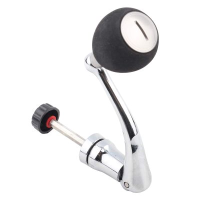 Akozon Spinning Reel Handle, Fishing Reel Handle Replacement Reel Power Handle Metal Rocker Arm Grip Reel Handle Knob for Spinning Fishing Reel Repair Spare Parts(Large-Silver)