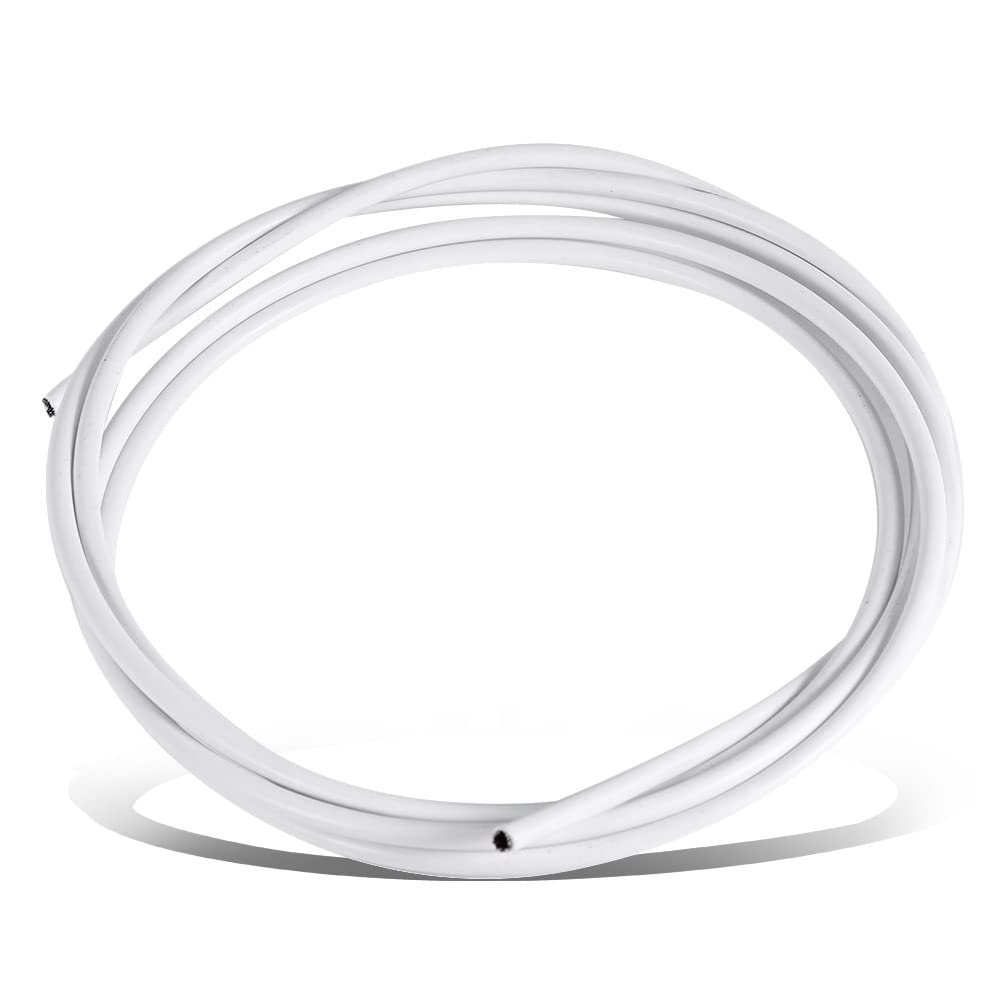 Brake Cable Housing Kit, 2m Brake Shift Cable Housing Hose Kit Gear Cable Wire Cycling Shifter Cable Accessory for Road Mountain (4mm-White)