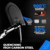 22.8'' Military Folding Camping Shovel, Offroad Survival High Carbon Steel Shovel (Black) AugTouf by toolant view 2