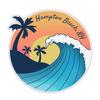 Hampton Beach New Hampshire Souvenir 4-Inch Vinyl Decal Sticker Wave Design view 1