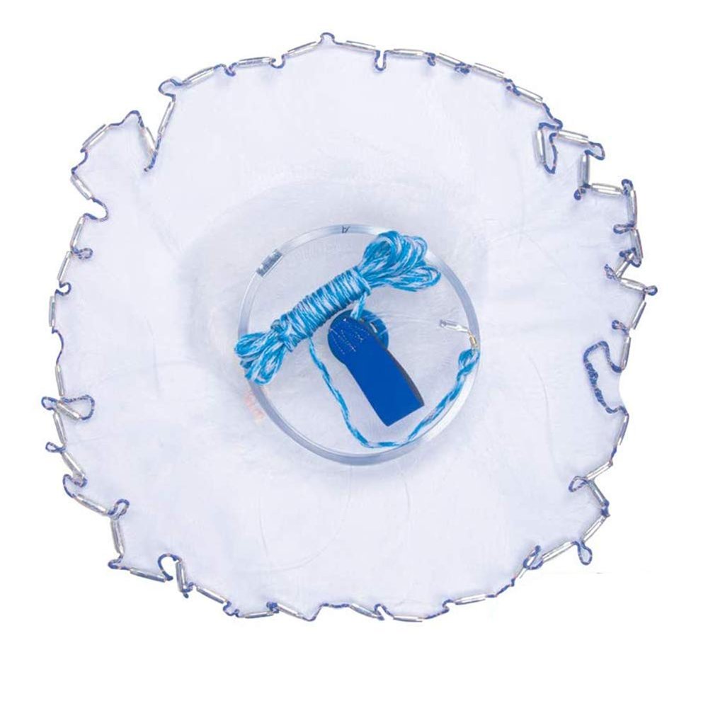Lawaia Cast Nets for Fishing Bait - Saltwater Fishing Cast Net with Aluminum Ring for Bait Trap Fish Throw Net. Size 4ft/6ft/8ft Radius Monofilament Line Freshwater Casting Nets