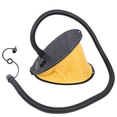 High Volume Bellows Foot Air Pump Portable Foot Pump Air Inflator for Inflatable Boats Beds Swim Rings Floating Mats Water Supplies(Black + Yellow)