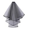 umbresen Bridal Veil Wedding Veils Women's Black Tulle Short Veils Ribbon Edge With Comb for Brides Bachelorette Hen Party Halloween Costume Decorations(Black) view 1
