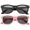 Kursan Kids Polarized Sunglasses for Boys Girls TPEE Rubber Flexible Frame Shades Age 3-10 (Bright Black + All Pink) view 3