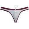 JAXFSTK Men's Swim Briefs Sexy Bikini Swimsuit Thong Drawstring Swimwear Solid Shiny Swimming Wine Red L view 4