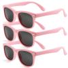 Kursan Kids Polarized Sunglasses for Boys Girls TPEE Rubber Flexible Frame Shades Age 3-10 (All Pink(3 Pack))