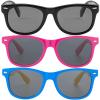 Kursan Kids Polarized Sunglasses for Boys Girls TPEE Rubber Flexible Frame Shades Age 3-10 (Bright Black + Rose Red/Pink + Blue/Yellow) view 1