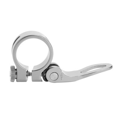 Akozon 1.3inch Aluminum Alloy Seatpost Clamp Quick Release Road Bike Seat Clamp (Silver)
