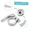 Akozon 1.3inch Aluminum Alloy Seatpost Clamp Quick Release Road Bike Seat Clamp (Silver) view 3
