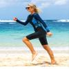 Full Body Scuba Rash Guard Dive Skin UV Swimwear Sport Skins for Men Women, Long Sleeve One Piece Nylon Front Zipper Diving Wetsuit for Surfing Swimming Snorkeling Canoeing view 4