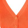 Urban CoCo Women's Cropped Cardigan V-Neck Button Down Knitted Sweater 3/4 Sleeve (Orange, m) view 4