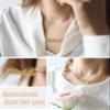 Aoloshow 18k Gold Plated Brandon Name Necklace Womens Mens Initial Nameplate Stainless Steel Jewelry for Family view 2
