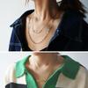 Aoloshow 18k Gold Plated Brandon Name Necklace Womens Mens Initial Nameplate Stainless Steel Jewelry for Family view 3