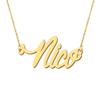 Aoloshow 18k Gold Plated Nico Name Necklace Men Initial Necklace Nameplate Stainless Steel Jewelry view 1