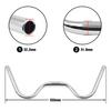 SENQI Bicycle Handlebar Road Bike MTB Handlebars Comfortable Vintage Highway Fixed Gear Handlebar M Aluminum Alloy Riser Bar Universal Fits (31.8mm x620mm Silver) view 4