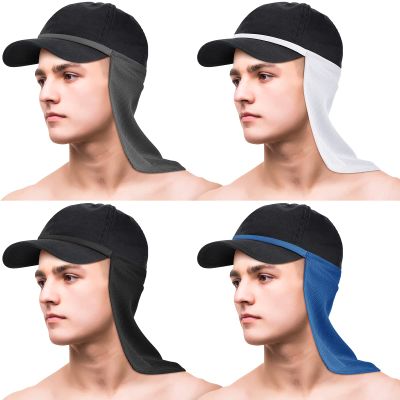 Tatuo 4 Pieces Unisex Neck Gaiter UV Face Cover Sun Protection Neck Drape Multifunctional 2 in 1 Face Covering for Outdoor Sports Fishing (Black,Dark Gray,Royal Blue,White)