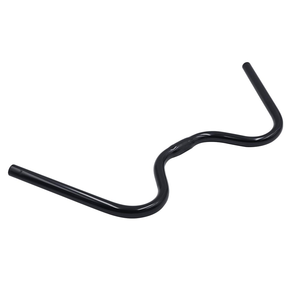 SENQI Bicycle Handlebar Road Bike MTB Handlebars Comfortable Vintage Highway Fixed Gear Handlebar M Aluminum Alloy Riser Bar Universal Fits (25.4mm x620mm Black)