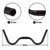 SENQI Bicycle Handlebar Road Bike MTB Handlebars Comfortable Vintage Highway Fixed Gear Handlebar M Aluminum Alloy Riser Bar Universal Fits (25.4mm x620mm Black) view 4