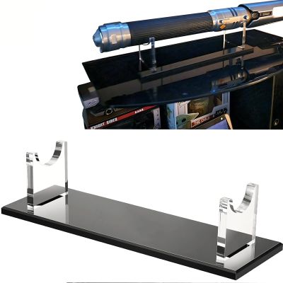 WANLIAN Lightsaber stand sword stand desktop acrylic lightsaber stand sword stand fixed stand decorative sword stand display stand (Black)