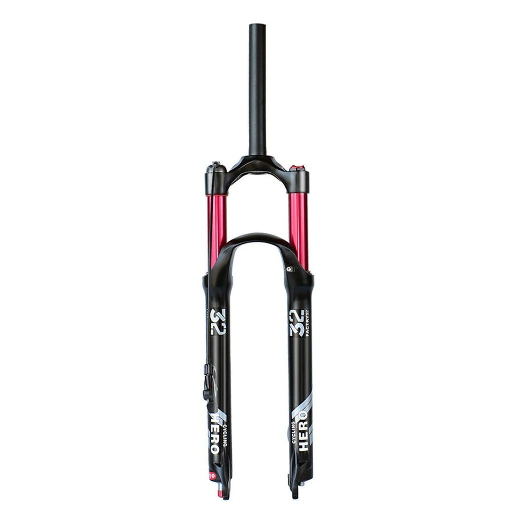 Jejy 26/27.5/29 Inch Mountain Bike Bicycle Suspension Forks 1-1/8" Straight/Tapered Front Fork with Rebound Adjustment MTB Ultralight Magnesium Alloy Air Fork 120 Mm Travel