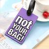 3 Pack Travel Luggage Tag Silicone and Baggage Identification Labels Id Silicone Tag for Bag Suitcase (Purple) view 2