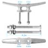 Dock Cleats 8 inch With Fastener,Hot Dipped Galvanized Cast Iron Boat Cleat Dock Boat Cleats, Rope Cleat Boat Dock Cleats Ideal for Boat Docks, Decks, Piers for Tying up Boats,Marine Decor (4 Pack) view 3