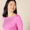 Amazon Essentials Women's Slim-Fit 3/4 Sleeve Boat Neck T-Shirt, Bright Pink, XX-Large view 4