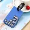 3 Pack Travel Luggage Tag Silicone and Baggage Identification Labels Id Silicone Tag for Bag Suitcase (Blue) view 2