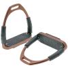 YNR Safety Stirrups Horse Riding Bendy Irons Equestrian Saddles Tack Rose Gold view 1