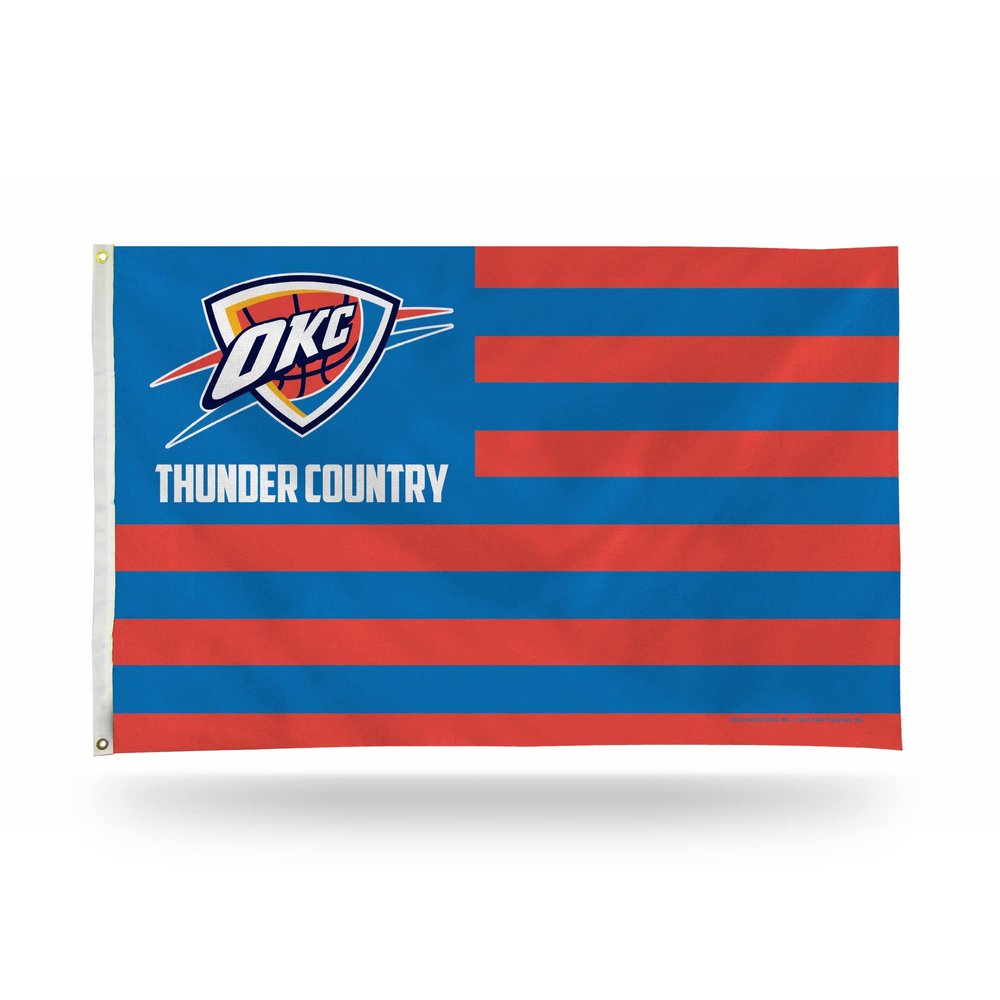 Rico Industries NBA Oklahoma City Thunder Country 3' x 5' Banner Flag 3' x 5' Banner Flag Single Sided - Indoor or Outdoor - Home Dcor