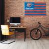 Rico Industries NBA Oklahoma City Thunder Country 3' x 5' Banner Flag 3' x 5' Banner Flag Single Sided - Indoor or Outdoor - Home Dcor view 2