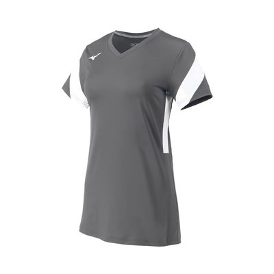 Mizuno Women's Balboa 6 Short Sleeve Volleyball Jersey, Shade-White, Small