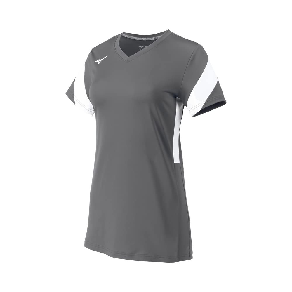 Mizuno Women's Balboa 6 Short Sleeve Volleyball Jersey, Shade-White, Large