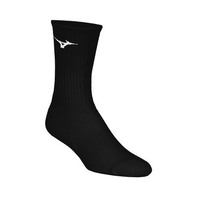 Mizuno Vital Crew Sock 3-Pack, Black, Small