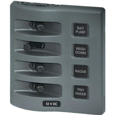 Blue Sea WeatherDeck 12V DC Waterproof Switch Panel - 4 Posistion