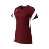 Mizuno Women's Balboa 6 Short Sleeve Volleyball Jersey, Cardinal-White, Small view 1