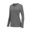 Mizuno Girls' Balboa 6 Long Sleeve Volleyball Jersey, Quiet Shade, Medium view 1